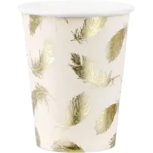 PartyDeco Party Deco Lot de 6 gobelets Lovely Swan (260 ml) pas cher