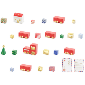 PARTYDECO Kit calendrier de lavent DIY train de Noël - Multicolore pas cher