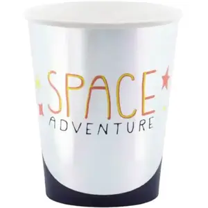 PartyDeco Lot de 6 Gobelets - Space Party - 200ml pas cher