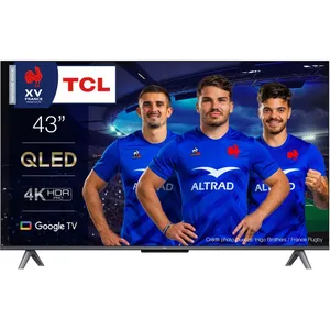 Tcl TV QLED 43C645 109 cm 4K UHD Google TV 2023 Aluminium brossé pas cher