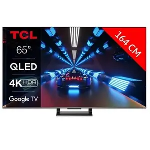 Tcl TV QLED 4K 164 cm TV 4K QLED 65C731 144Hz Google TV pas cher