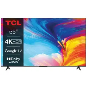 TV TCL LED 55P638 139 cm 4K UHD Google TV Métal noir pas cher