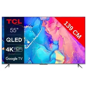 TCL TV QLED 4K 139 cm TV 4K QLED 55C636 Google TV pas cher