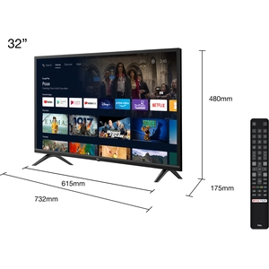 TV LED 80 cm TCL 32S5200 TU - Noir - Smart TV - Wi-Fi - Compatible HDR pas cher