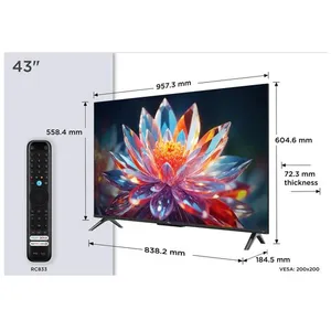 TCL T6C 43T6C TV 43" 4K Ultra HD Smart TV Wifi Métallique 350 cd/m² pas cher