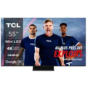 TCL C80 Series 55C803 (55'') TV 4K QLED Mini-Led 144 Hz Google TV pas cher