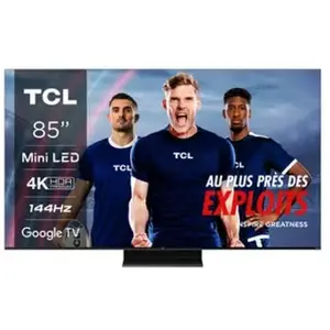 TV QLED Mini LED TCL 85C805 215 cm 4K UHD Google TV Aluminium brossé pas cher
