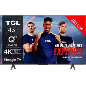 Tv 43 (109,2 Cm) 4k Qled 43t7b Avec Google Tv Et Game Master 3.0 Tcl pas cher