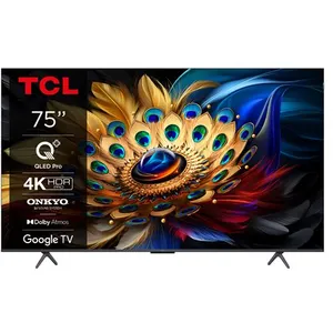 TV QLED Tcl 75C69B 189 cm 4K UHD 2024 Aluminium brossé pas cher