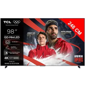 Comparateur de prix : TV QD-Mini LED Tcl 98C89K 248 cm 4K UHD 2025 Aluminium brossé