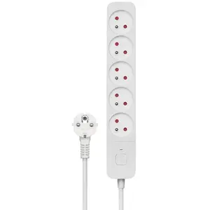 Comparateur de prix : Savio - Bloc multiprises à 5 prises 3m white lz-09