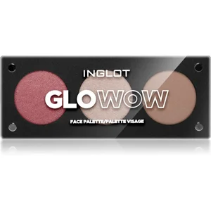 Inglot Face Palette enlumineur, poudre bronzante et blush teinte GLOWOW 7 g pas cher
