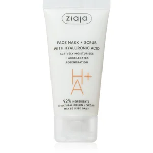 Comparateur de prix : Ziaja Face Mask + Scrub with Hyaluronic Acid masque exfoliant 55 ml