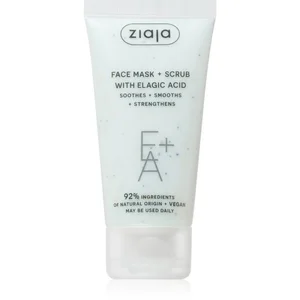 Ziaja Face Mask + Scrub with Elagic Acid masque exfoliant 55 mlVendu parnotino