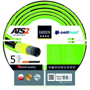 Comparateur de prix : Cellfast TUYAU D ARROSAGE 15MM 25M GREEN ATS 5 COUCHES