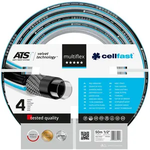 Comparateur de prix : Perel CELLFAST - TUYAU D'ARROSAGE - MULTIFLEX ATS VARIANT? VT - 1/2" - 50 m