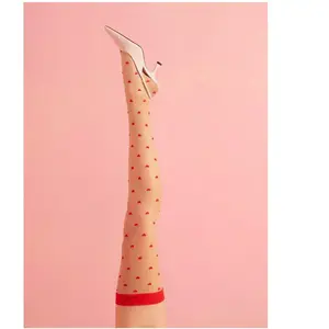 FiORE Bas Coeur Love Booster 15 DEN Rouges