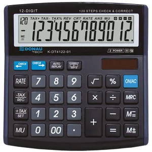Calculatrice de Bureau DONAU Tech/K-DT4122-01 Fonction Racine 12 Chiffres/ 136x134x28mm/ Couleur: Noir/Calculatrice avec Affichage 12 Chiffres/Double Alimentation/Design Compact/Garantie 5 Ans pas cher