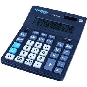 OFFICER PRODUCTS Donau TECH Office K-DT5161-01/Calculatrice de bureau avec affichage 16 chiffres 201 x 155 x 35 mm Noir
