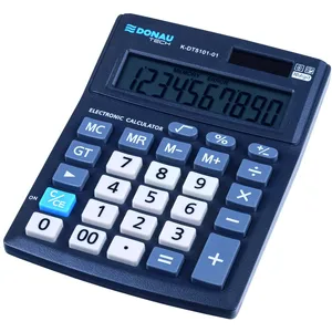 OFFICER PRODUCTS Donau Tech Office K-DT5101-01/Calculatrice de Bureau à 10 Chiffres avec Affichage à 10 Chiffres 137 x 101 x 30 mm Couleur : Noir Calculatrice Dual Power...