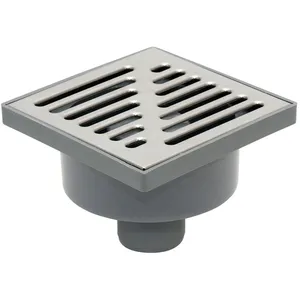 TYCNER Bas Sortie Grille Acier Inoxydable 150x150mm Sol Siphon Vidange 50mm Tuyau pas cher