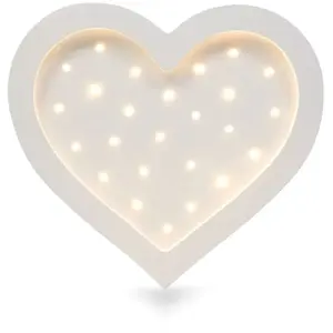 Comparateur de prix : LITTLE LIGHTS Lampe Veilleuse C?ur Blanc