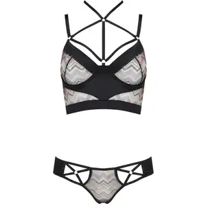 Casmir Ensemble 2 Pièces Semi-Corset Lagerta Noir & Marron pas cher