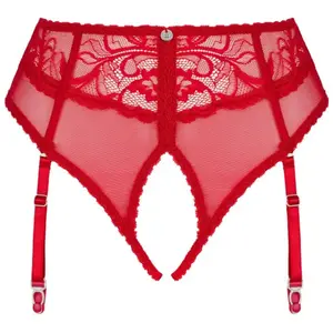 Obsessive Culotte ouverte porte-jarretelles Dagmarie rougeVendu parrue-des-plaisirs