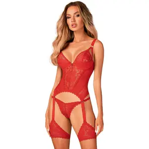 Obsessive Corset Belovya XS/S - Rouge ObsessiveVendu parrue-des-plaisirs