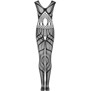 OBSESSIVE BODYSTOCKINGS Combinaison ouverte G328 noir pas cher