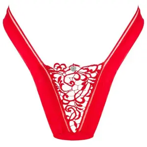 Obsessive String Larisya Broderie Rouge pas cher