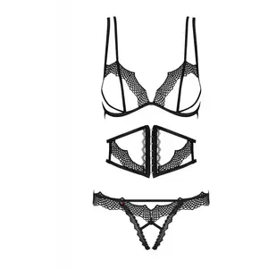 Obsessive Ensemble 3 Pièces Ouvert Bravelle Noir pas cher