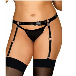 Obsessive Porte-jarretelles ajustable en cuir verni - Formes généreusesVendu parrue-des-plaisirs