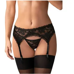 Comparateur de prix : Obsessive Catia Porte-jarretelles et string - Noir
