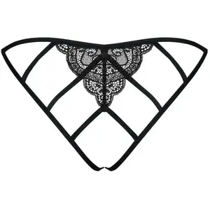 Comparateur de prix : Obsessive Miamor Culotte ouverte à l'entrejambe - Noir