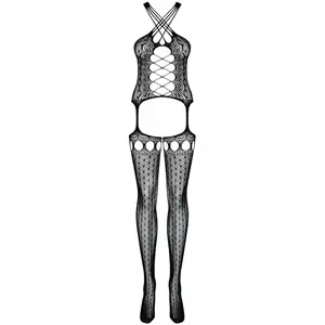 Comparateur de prix : Obsessive Bodystocking, multiples bretelles à effet lacage- Noir en nylon S/M/L