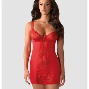 Comparateur de prix : Obsessive Négligé avec string Heartina - Rouge