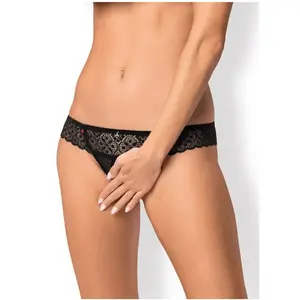 Comparateur de prix : Obsessive Shibu String ouvert à l'entrejambe - Noir