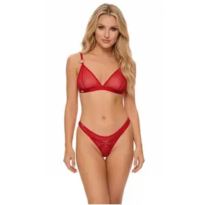 Obsessive - Crimessa Ensemble Lingerie - Rouge pas cher
