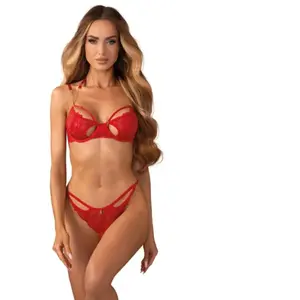Comparateur de prix : Matildea - Ensemble lingerie ouverte rouge L/XL