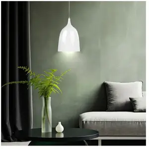 Luminaire suspendu blanc table de salon suspendu éclairage lampe en métal spot rond 1102102