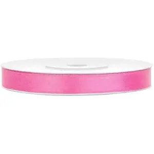Partydeco Merkloos / Sans marque 25 m Ruban de satin satin ruban cadeau rose largeur 6 mm pas cher