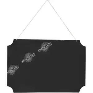 PARTYDECO Ardoise à suspendre avec craies 45 x 30 cm - Noir