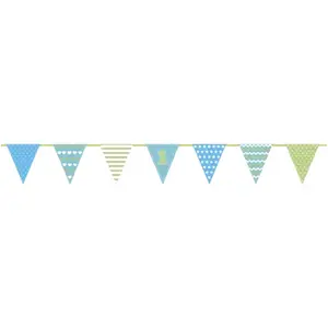 Guirlande en papier bleu ciel anniversaire 1 an pas cher