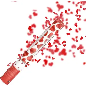 canon à confettis cur rouge 40cm - partydeco tukhr40 pas cher