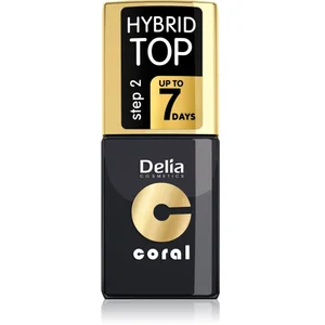Delia Cosmetics Coral Nail Enamel Hybrid Gel vernis top coat gel 11 ml pas cher