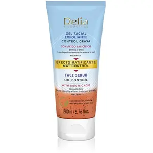 Delia Cosmetics Oil Control gommage visage à l’acide salicylique 200 m...