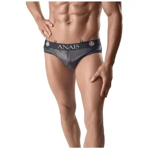 Slip Sexy en Cuir et Mesh Noir pour Hommes - ANAIS FOR MEN - LVendu parplaisir-up