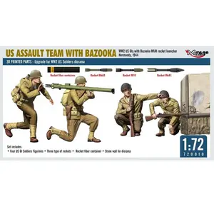 Comparateur de prix : Mirage Hobby Figurines militaires : US ASSAULT TEAM WITH BAZOOKA