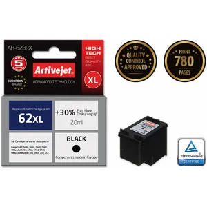 Comparateur de prix : Activejet encre ah-62brx (remplacement hp 62xl c2p05ae ; premium ; 20 ml ; noir)